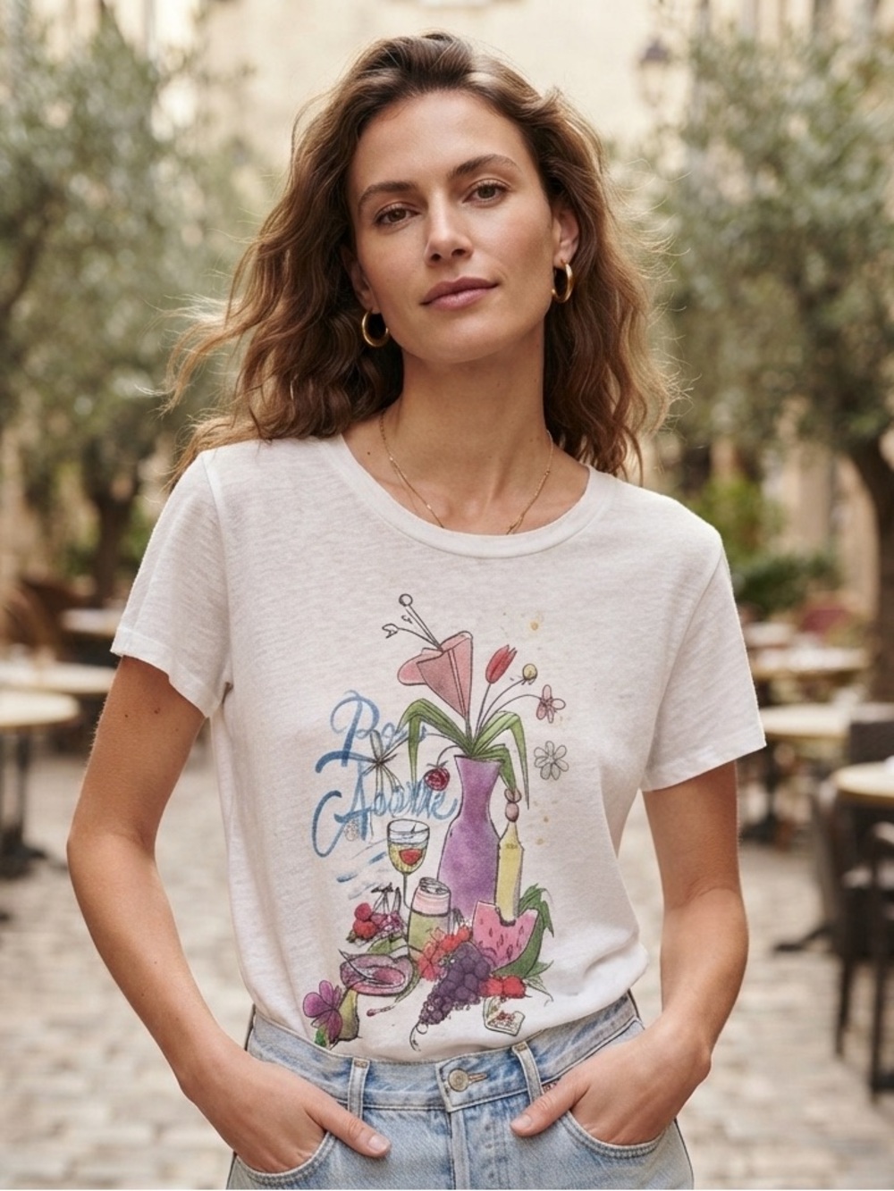 MOTHER Boxy Goodie Goodie Tee M 21” p2p Still Life $105 Retail EUC
